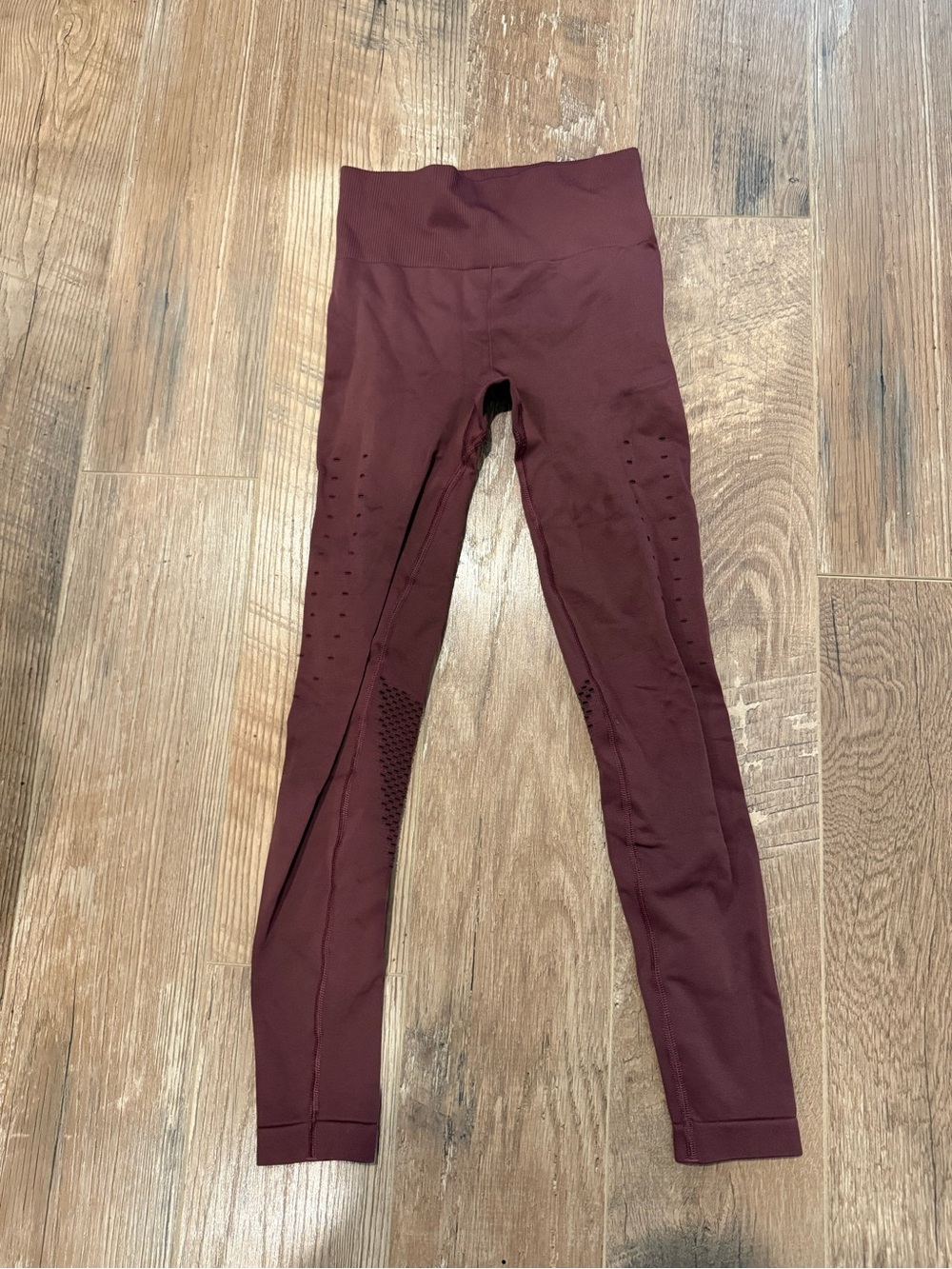 Varley Burgundy High-Waist Seamless Leggings